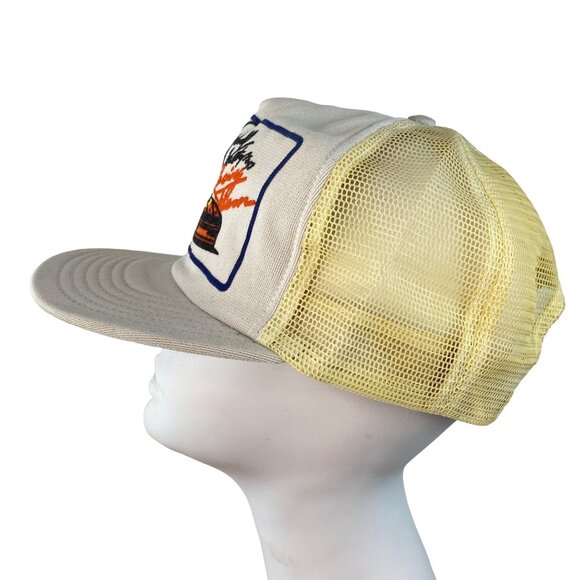Vintage Darrel Waltrip Trucker Hat Cap Snapback USA Tide Racing Puffy Print Mesh - Picture 4 of 10